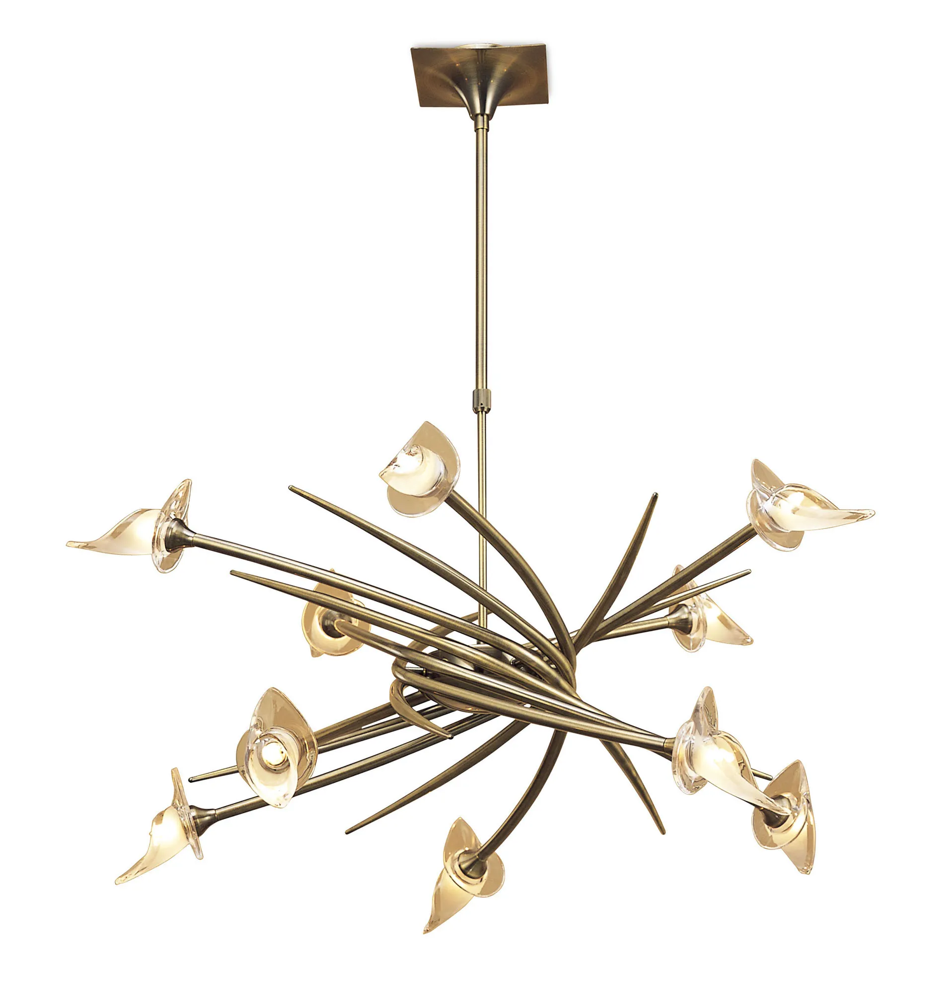 M0312AB  Flavia AB Telescopic Pendant 10 Light